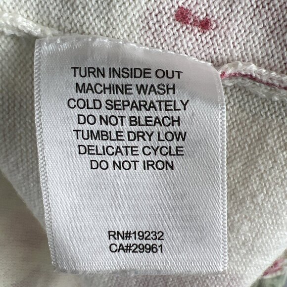 Alfred Dunner Sz L Sweater Womens Long Sleeve Knit Beaded Sequins Pink Flowers - Picture 9 of 9